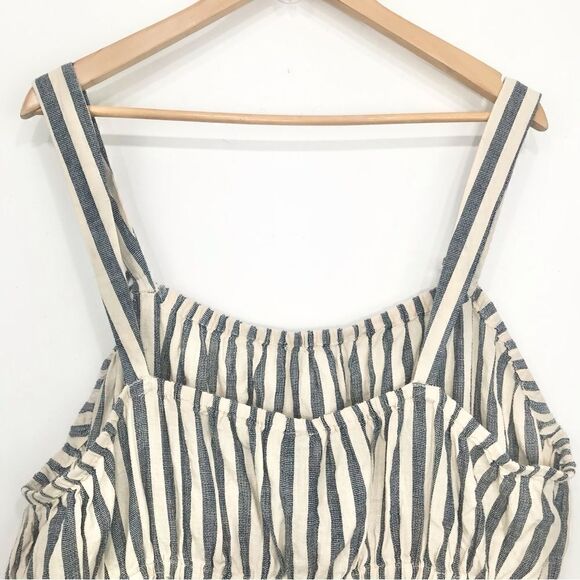 Universal Thread Blue White Striped Nautical Beach Cotton Tank Top - Picture 9 of 11